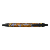 African Ankara Sky Blue Floral Pen (Achterkant)