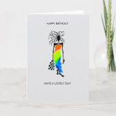 African Art Elegant Mode Lady Verjaardag Kaart (Voorkant)