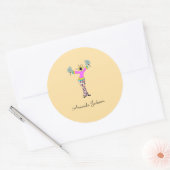 African Art, Geweldige Lady iPhone / iPad-hoesje Ronde Sticker (Envelop)