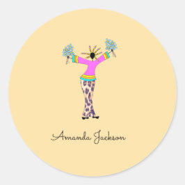 African Art, Geweldige Lady iPhone / iPad-hoesje Ronde Sticker