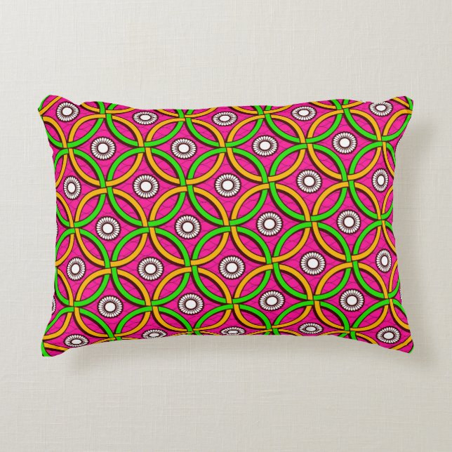 African Art: Naadloos Abstract Afbeelding Accent Kussen (Voorkant)