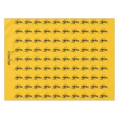 African Art, Silhouette atleet Sinaasappel Pattern Tafelkleed (Voorkant (Horizontaal))