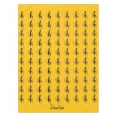 African Art, Silhouette atleet Sinaasappel Pattern Tafelkleed (Voorkant)