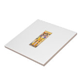 African Art waterverf Geweldige Dans Tegeltje (Zijkant)