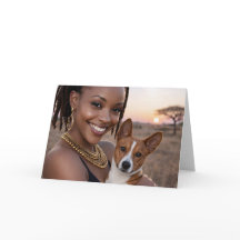 African Basenji Blank Card
