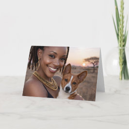 African Basenji Blank Card  Kaart