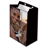 African Basenji Blank Card Medium Cadeauzakje (Voorkant Gekanteld)