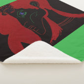 African Beastmaster Queen Sherpa Blanket Sherpa Deken (3/4)