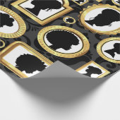 African Beauty  Damask Cameo Cadeaupapier (Hoek)