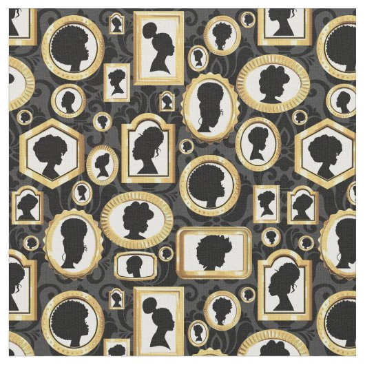 African Beauty Damask Cameo Stof (Close Up)