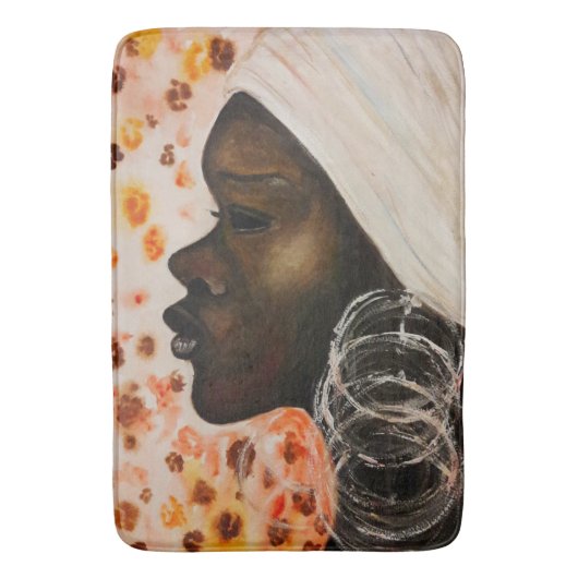 African Beauty Vrouw Badmat (Voorkant Verticaal)