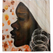 African Beauty  Vrouw Douchegordijn (Voorkant)