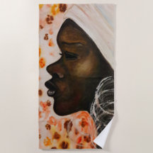 African Beauty  Vrouw Strandlaken