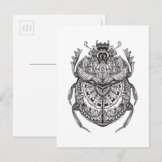 African Beetle Zendoodle Briefkaart (Voorkant / Achterkant)
