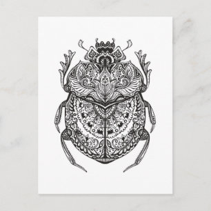 African Beetle Zendoodle Briefkaart