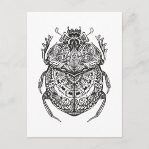 African Beetle Zendoodle Briefkaart