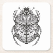 African Beetle Zendoodle Kartonnen Onderzetters (Voorkant)