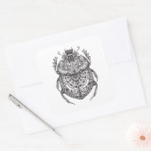 African Beetle Zendoodle Vierkante Sticker (Envelop)