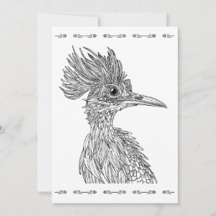 African Bird Print en Color Kaart, gefeliciteerd Feestdagenkaart