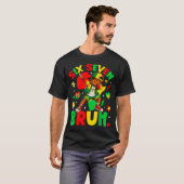 African Black Dabbing Bruh Seven History American  T-shirt (Voorkant volledig)