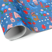 african black rosie the riveter rockabilly whimsy cadeaupapier (Rol Hoek)