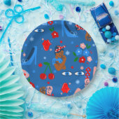 african black rosie the riveter rockabilly whimsy papieren bordje (Feest)