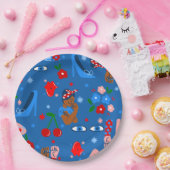 african black rosie the riveter rockabilly whimsy papieren bordje (Feest)