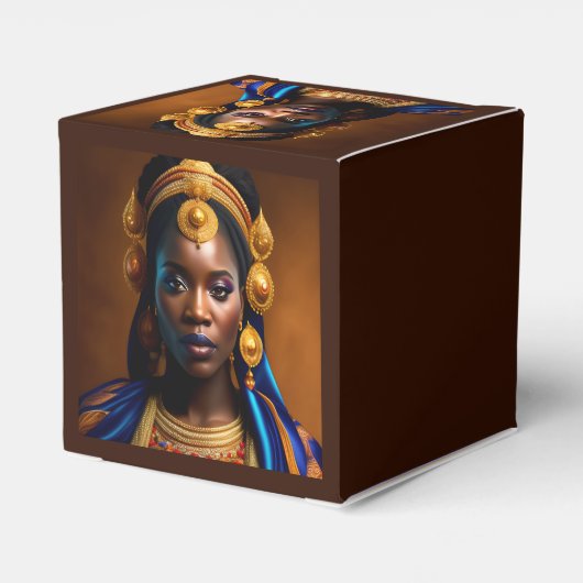 African Black Woman Bedankdoosjes (Achterkant)