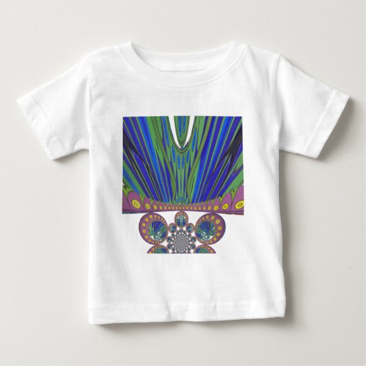 African Blue Paarse Decorative Art Design Print (Voorkant)