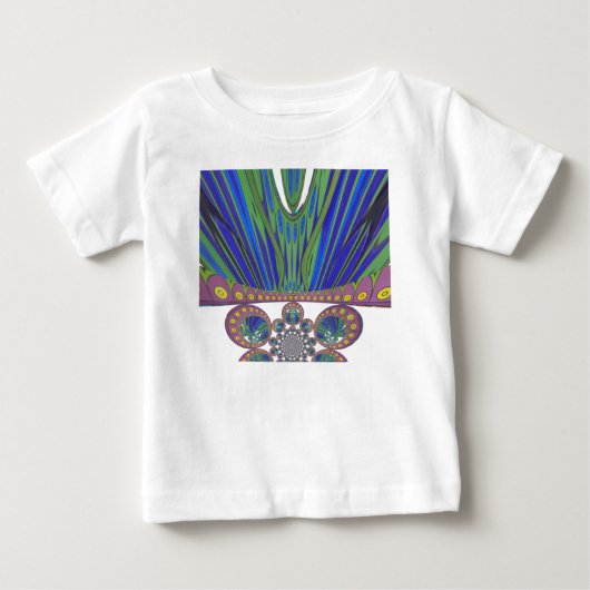 African Blue Paarse Decorative Art Design Print (Voorkant)