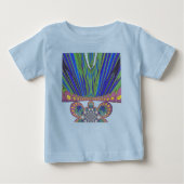 African Blue Paarse Decorative Art Design Print (Voorkant)