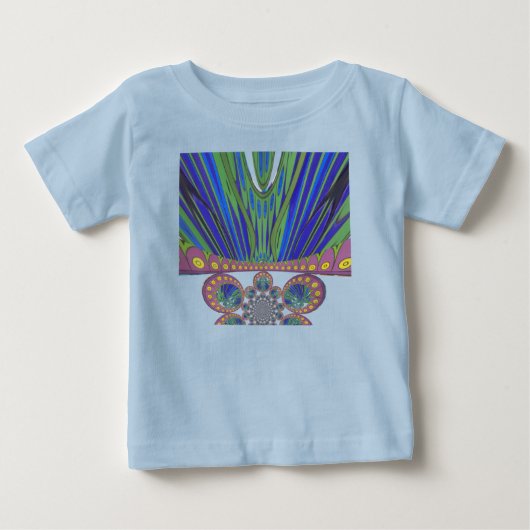 African Blue Paarse Decorative Art Design Print (Voorkant)