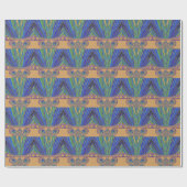 African Blue Paarse Decorative Art Design Print Cadeaupapier (Vlak)