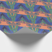 African Blue Paarse Decorative Art Design Print Cadeaupapier (Hoek)