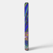 African Blue Paarse Decorative Art Design Print Case-Mate iPhone Case (Achterkant / Links)