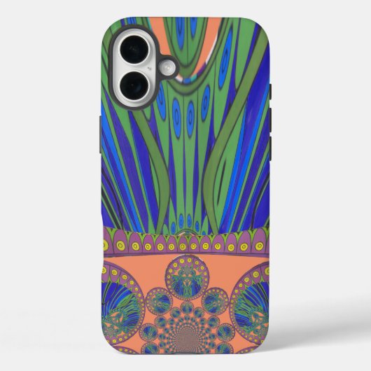 African Blue Paarse Decorative Art Design Print Case-Mate iPhone Case (Achterkant)