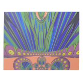 African Blue Paarse Decorative Art Design Print Notitieblok (Voorkant)