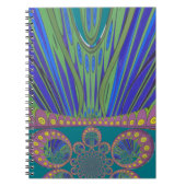 African Blue Paarse Decorative Art Design Print Notitieboek (Voorkant)
