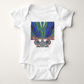 African Blue Paarse Decorative Art Design Print Romper (Voorkant)