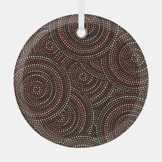 African Boho: Tribal Seamless Art. Glas Ornament (Voorkant)