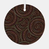 African Boho: Tribal Seamless Art. Glas Ornament (Achterkant)