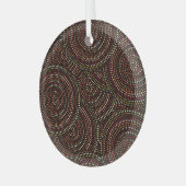 African Boho: Tribal Seamless Art. Glas Ornament (Voorkant links)