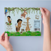 African Boy Safari Baby shower Chip Bag Wrapper Flyer (Hand)