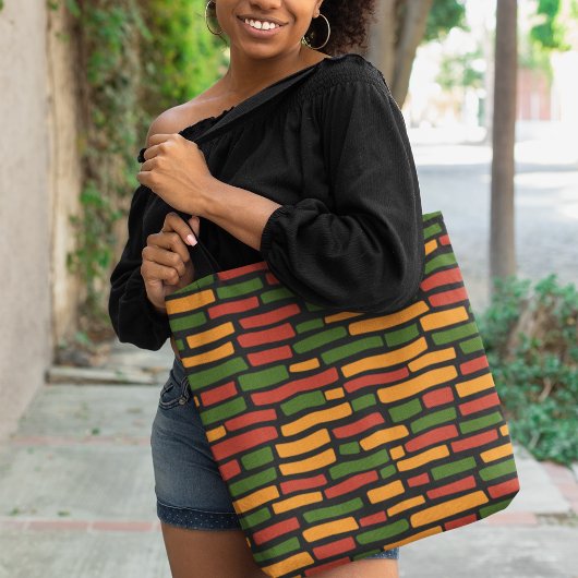 African Brick Pattern Design Tote Bag