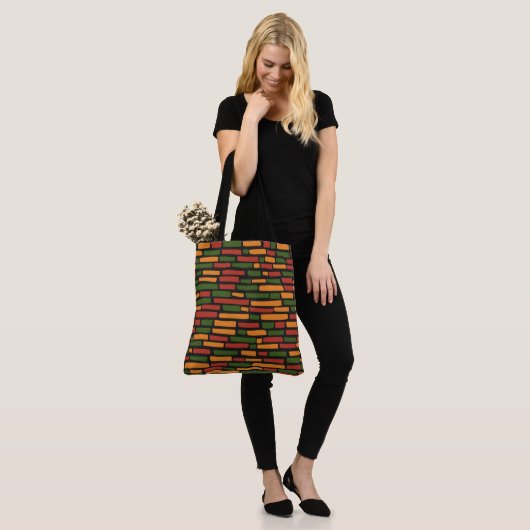 African Brick Pattern Design Tote Bag (Op model)