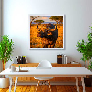 African Buffalo Poster