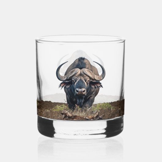 African buffalo whisky glas (Achterkant)