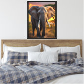 African Bull Elephant Canvas Afdruk (Insitu (Slaapkamer))