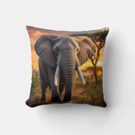 African Bull Elephant Pillow Kussen