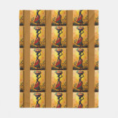 African Canvas Kunstwerk voor Gooi Dekens-Kussens Fleece Deken (Voorkant)
